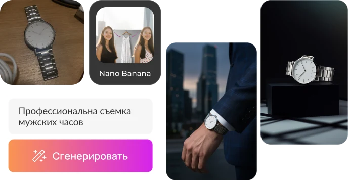 Профессиональная съёмка часов с помощью ИИ